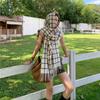 Soft waxy plaid scarf for girls to keep warm in winter Thickened scarf Retro plaid knitted scarf New