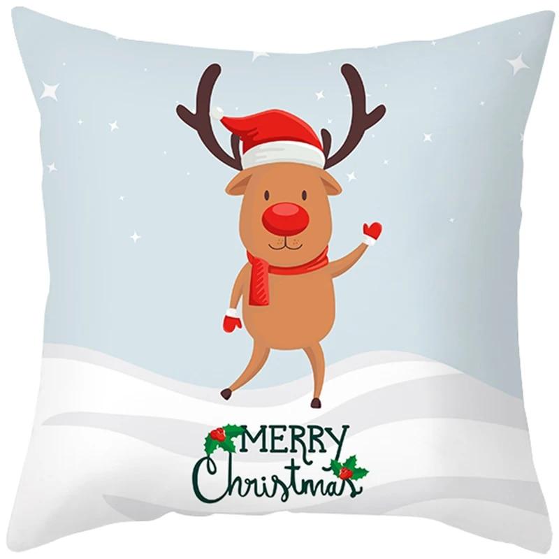 Santa Claus Snowman Schihe Tree Town Christmas Decoration Pillow Set bedroom Sofa restaurant car pillow sleeve  pillow case