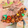 In Stock 24pcs Capybara Blind Box Keychain Cute Snot Bear Figure Mystery Box Doll Pendant Wholesale Bag Backpack Decorations