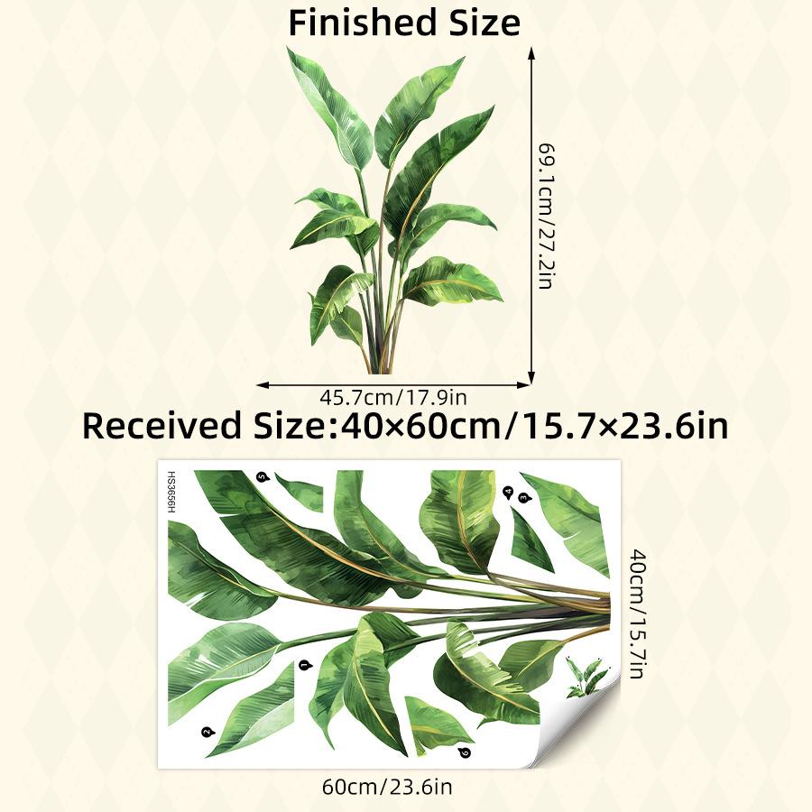 

Реалистичная зеленая наклейка на стену с растениями 3D яркая наклейка с листьями легко снимается и приклеивается для дома, офиса, спальни, наклейки для настенного искусства