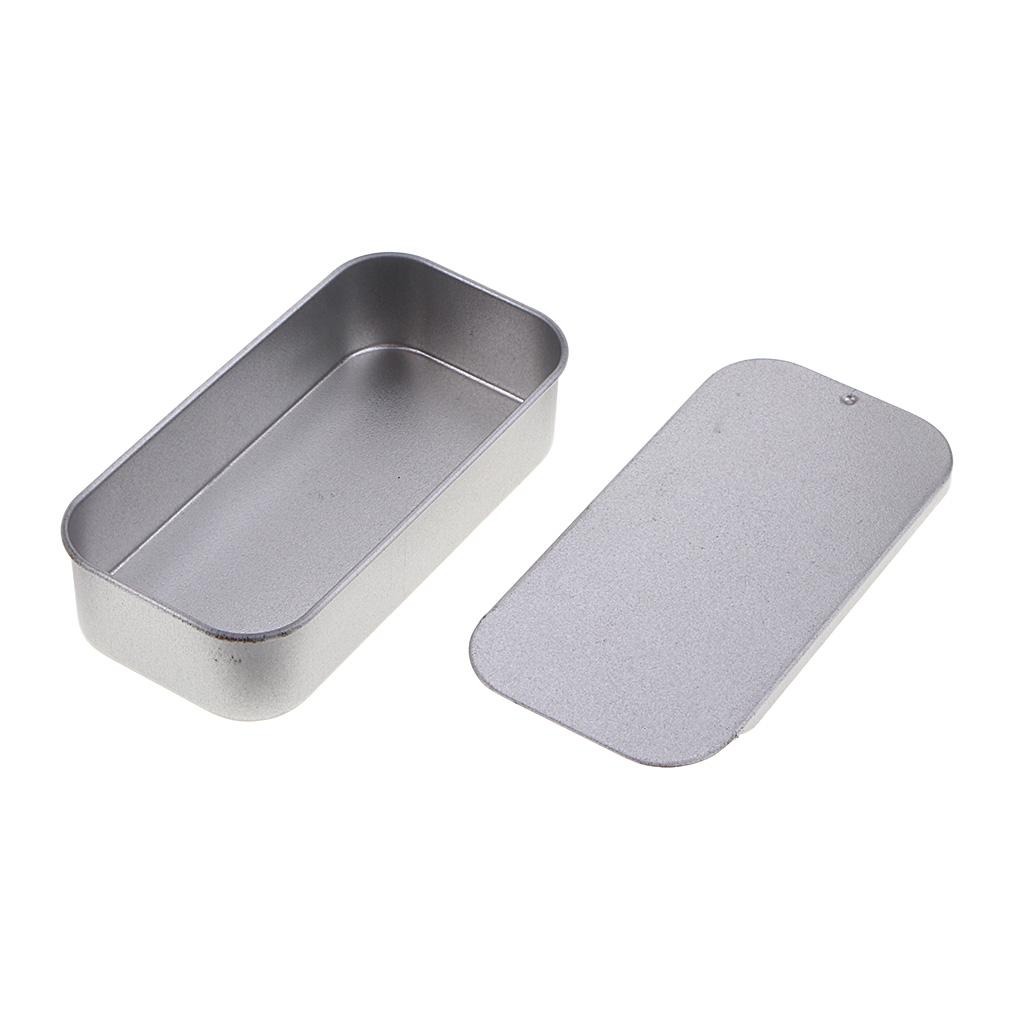 Blank Metal Slide Top Tin Containers Box Cas for Candy Jewelry Crafts Storage Camping Survival Kit - Portable and Smooth Slide