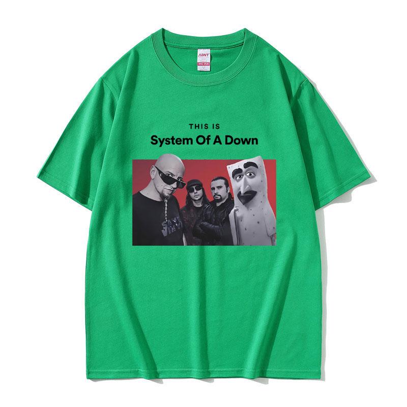 This Is System of A Down T Shirts Unisex Women Cotton Vintage Oversized Tshirt Unisexs 90s Rock Band Alternative Metal Music Tshirt