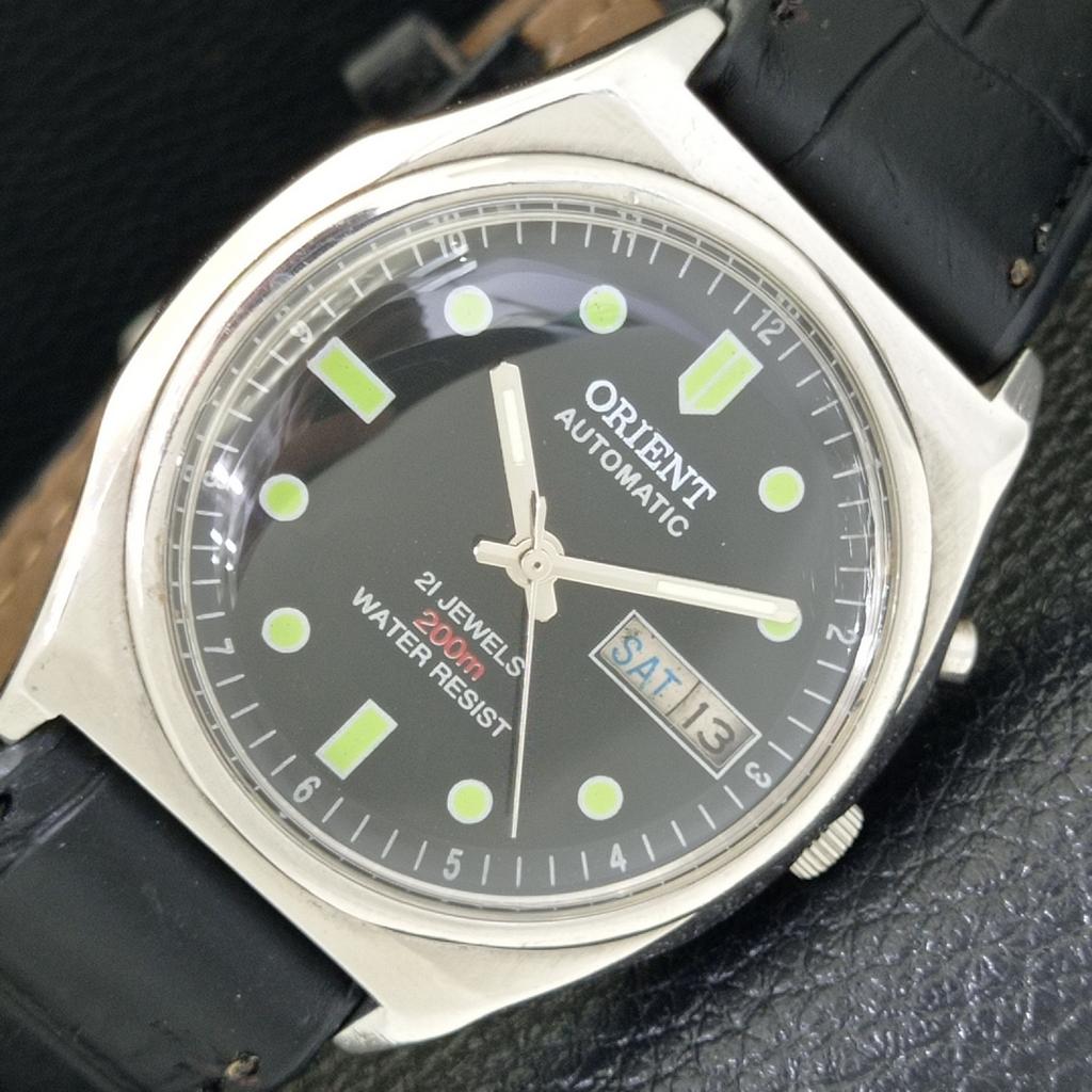 

ВИНТАЖНЫЕ МУЖСКИЕ ЧАСЫ ORIENT AUTOMATIC 46941 ЯПОНИЯ С ЧЕРНЫМ ЦИФЕРБЛАТОМ a700673-5 R204-a700673