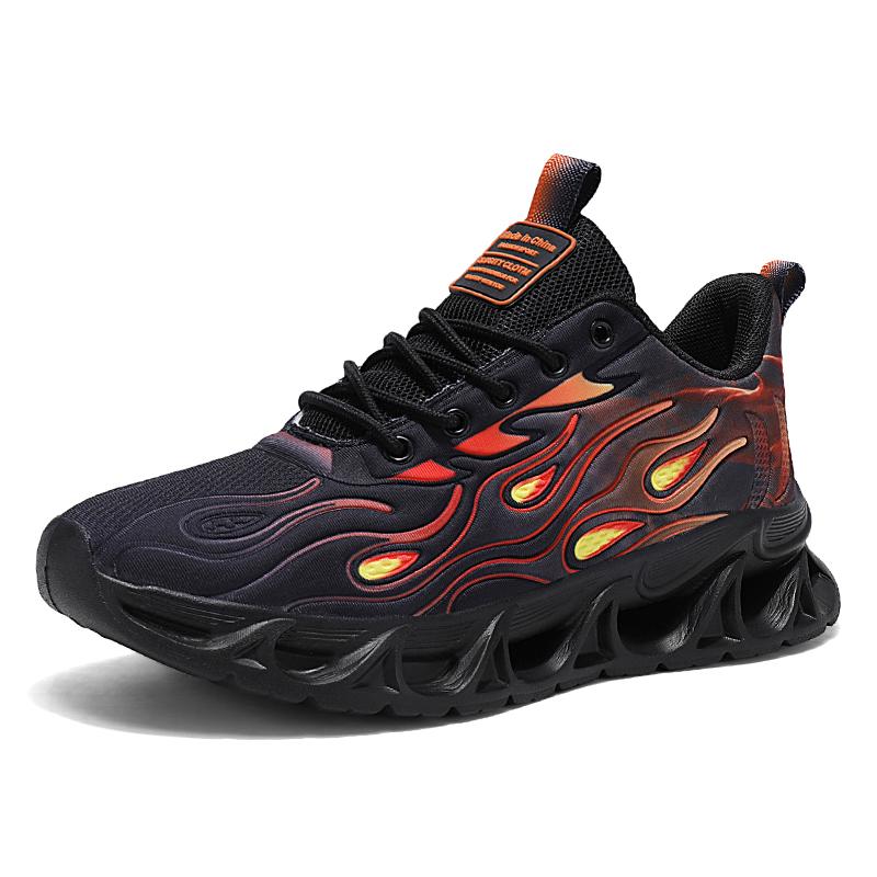 Men'S Plus Size Shock-Absorbing Casual Sports Shoes Four Season Breathable Soft Sole Outdoor Running Shoe Light Student Sneakers