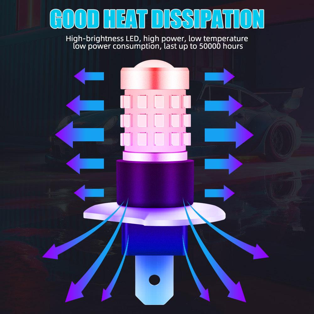 2PCS Car Fog Light 9-36V H3 LED with Lens Fog Running Light Bulb Super Bright LED Auto Lamp H3 Led Yellow No Adapter Required