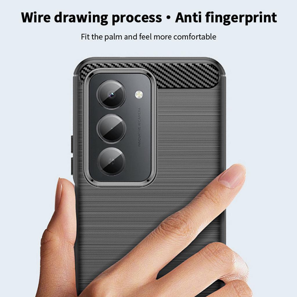 For Xiaomi Redmi 15 5G (Global) (169mm) Back Cover MOFI Brushed Texture Carbon Fiber Soft TPU Case