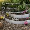 Bordure de gazon en aluminiumminium ultra renforcée 24 cm hauteur, 5 pièces de 1 m, épaisseur 3 mm