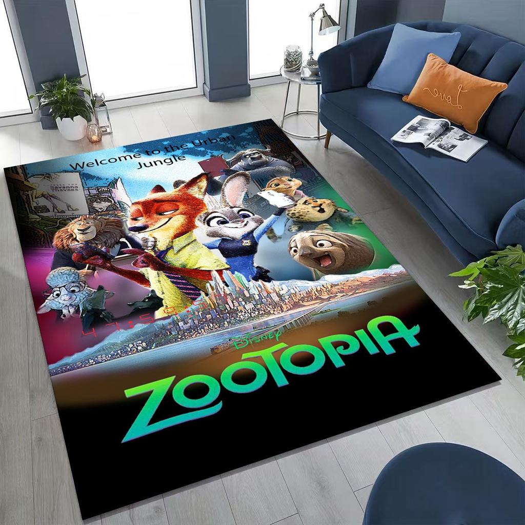 27 Style Zootopia Judy Nick Cartoon Rug for Bedroom Living Room Sofa Home Doormat Decor, Large Kids Non-slip Floor Mat Gift