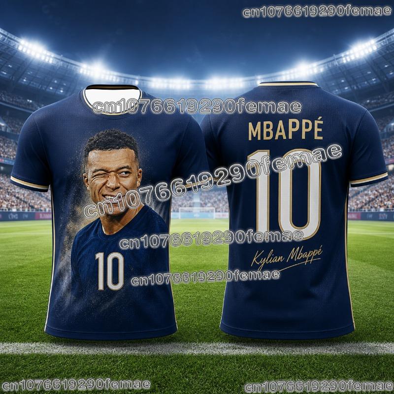 Mbappé 2026 New Arrival Men Soccer Jersey Superstar Commemorative Printed Breathable Quick Dry Football Sports Top