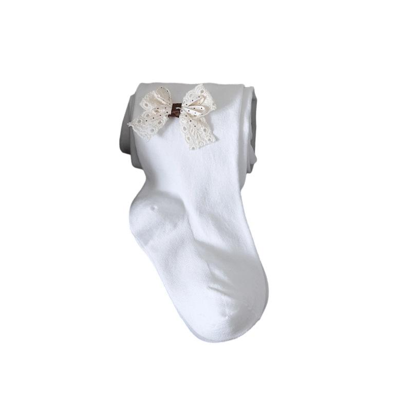 

Девичьи хлопковые леггинсы и боди с бантиком с носками - Универсальные колготки в корейском стиле для осени/зимы L (105-120 cm)