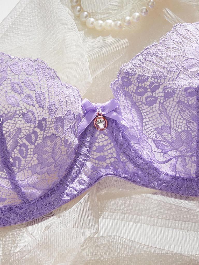 French Lace Lingerie Set: Sexy Hollowed-Out Bra & Thong Duo