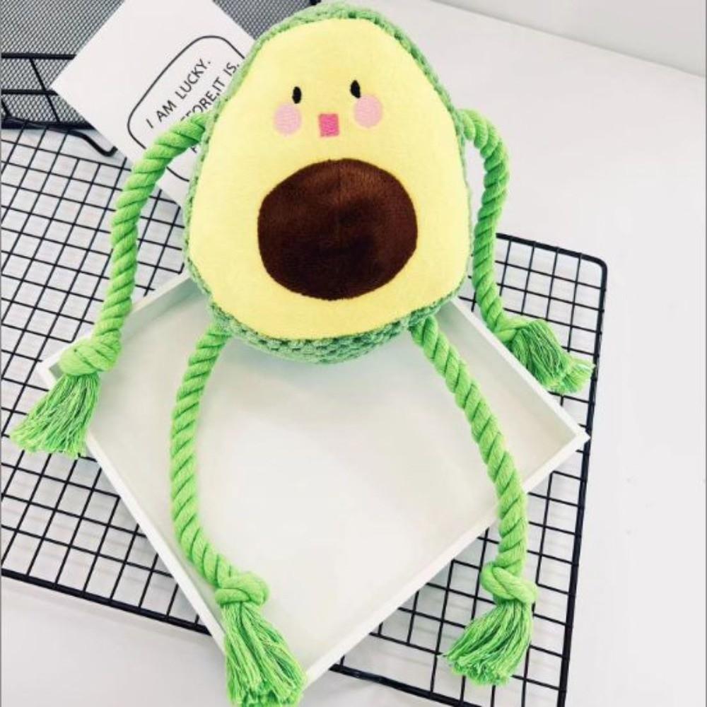 Teeth Cleaning Interactive Plush Chew Toys Sounding Cotton Rope Corn Kernel Plush Toy Chew Resistant Pet Plush Toy for Dogs Cats