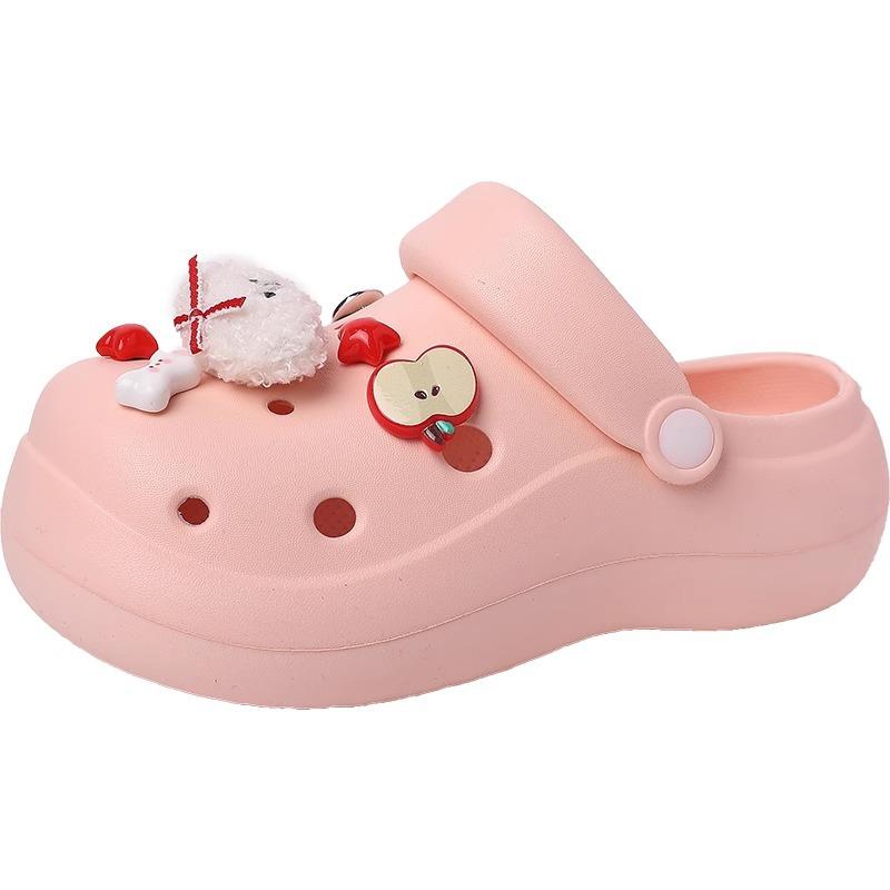 Cute puppy platform hole shoes women's spring and summer new ins versatile casual outer wear non-slip beach sandals
