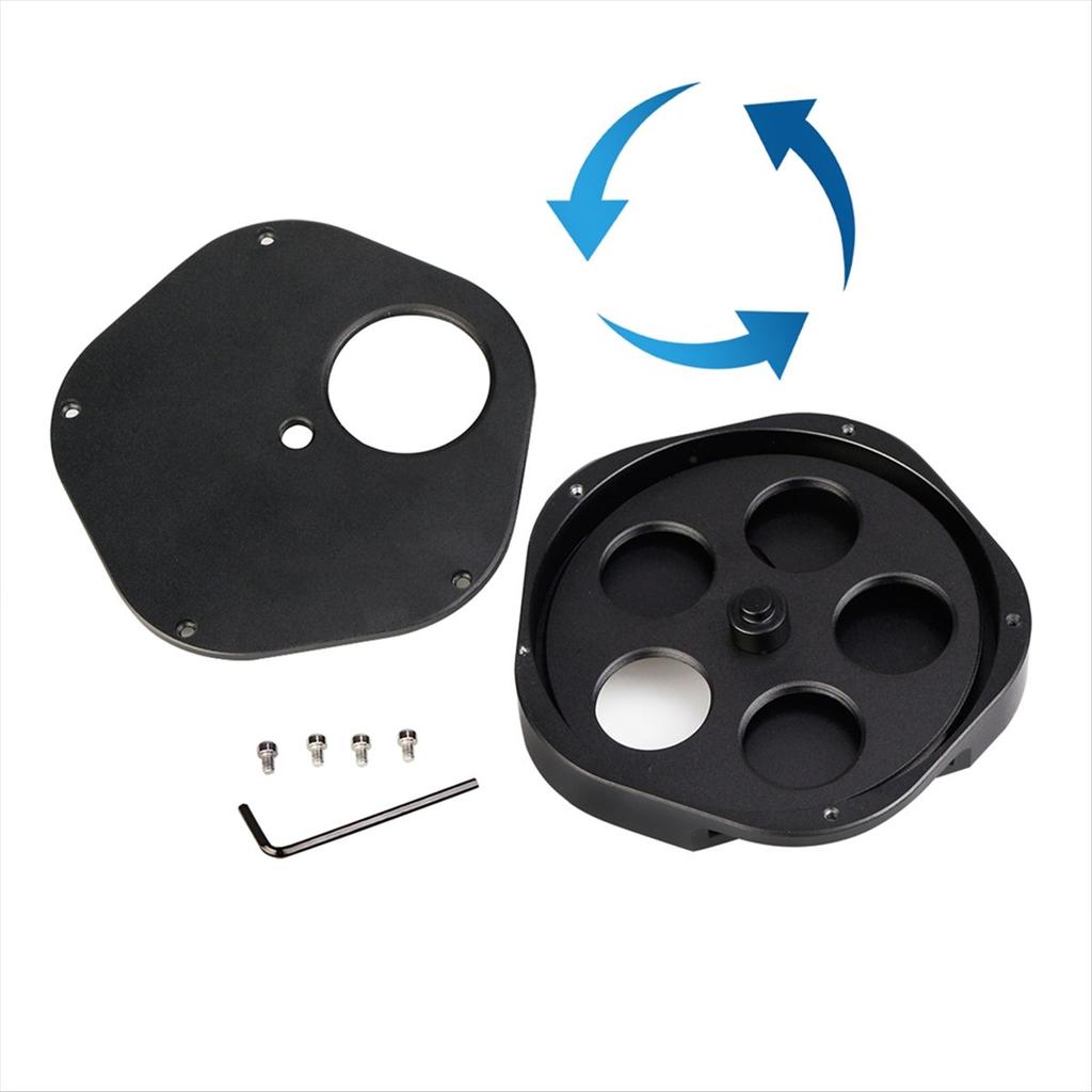 Telescope Filter Wheel Metal Filter 5 Positions for Telescope Eyepiece for Astronomical Telescopes 2inch
