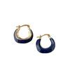 Xinqiao Minimalist Drip Glaze Irregular Circle Earrings for Women