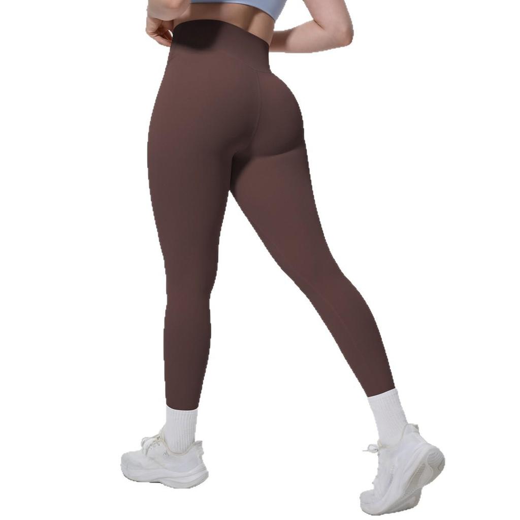 High-Waisted Peach-Lift Anti-Curl Yoga Pants - Skin-Friendly Nylon Tight-Fit Sportswear