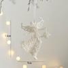 Glitter Angel Fairy Pendant Plastic Xmas Tree Hanging Ornaments DIY Xmas Home Decoration