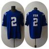 Men Women American Football Jersey Retro Style Embroidered Team Cotton Blend Sport Shirt Fan Wear