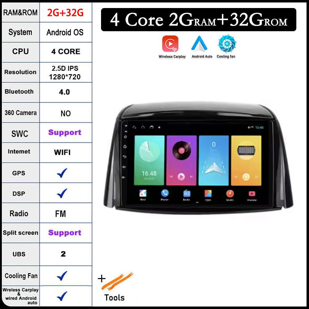 

9 Inch Android 14 For Renault Koleos 2008-2016 4G Car Radio Video Player Autoradio Stereo Multimedia Carplay Navigation GPS