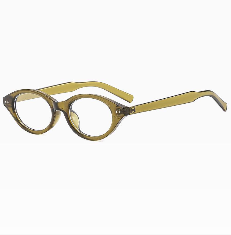 Small Oval Clear Lens Glasses Cute Candy Color Cosplay Costume Decorative Glasses Computer Spectacles Women