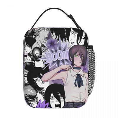 Chainsaw Man Reze Insulated Lunch Bag Portable Anime Manga Lunch Container Thermal Bag Tote Lunch Box College Food Handbags