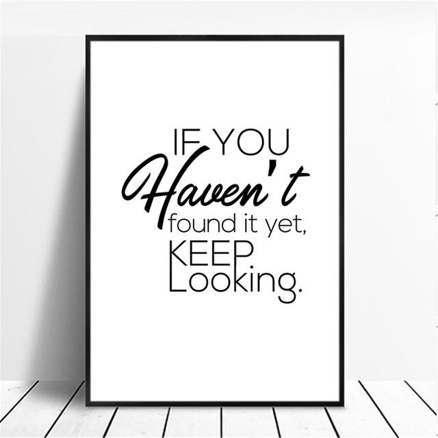 Positive Energy Phrases Inspirational Words Black White Simple Wall Art Modern Bedroom Dining Home Decoration Canvas Painting