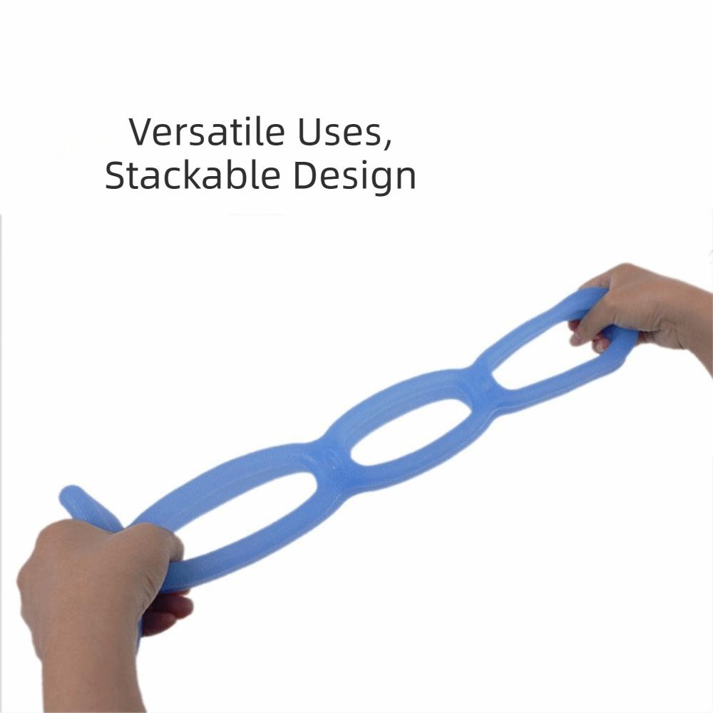 Portable Size Yoga Stretch Band 7 Ring Silicone Elastic Stretcher  Fitness Workout