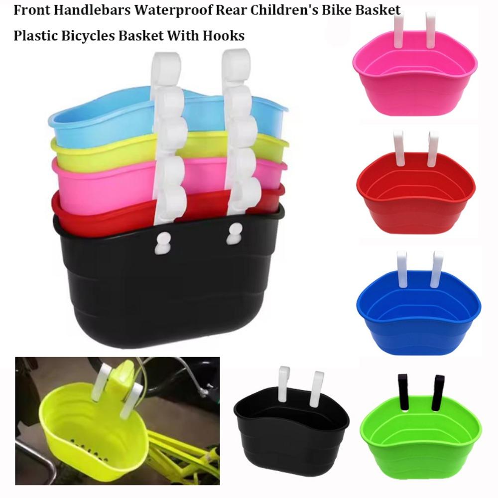 With Hooks Rear Children's Bike Basket Waterproof Boy Girl Bike Basket Bicycles Basket
