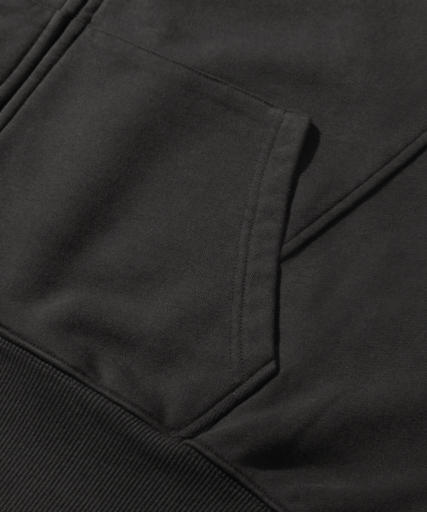 Trillion Domingo Pigment 2-Way Sweat Zip-Up (Charcoal)