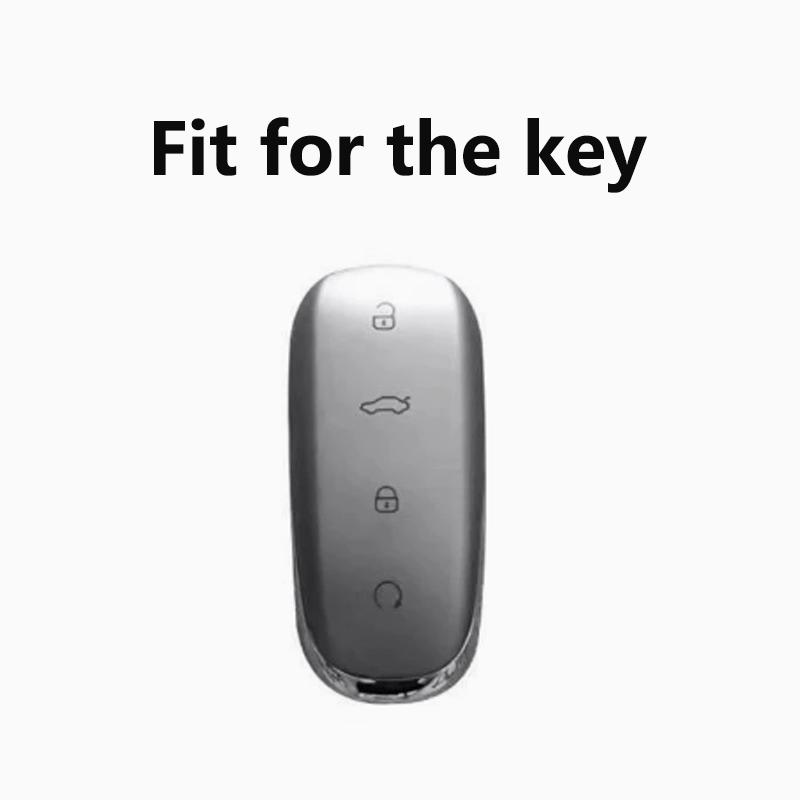 Transparent Black Tpu For Chery Omoda5 C5 C7 7 Shs Phev Key Case Car Remote Key Cover Fob Bag Keychain Accessories