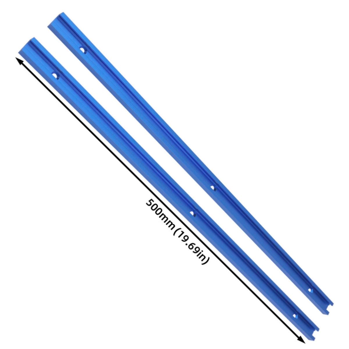 

2Pc 500MM Double-Cut Profile T Track with Predrilled Mounting Holes For Table Saw Router Table Woodworking Tool