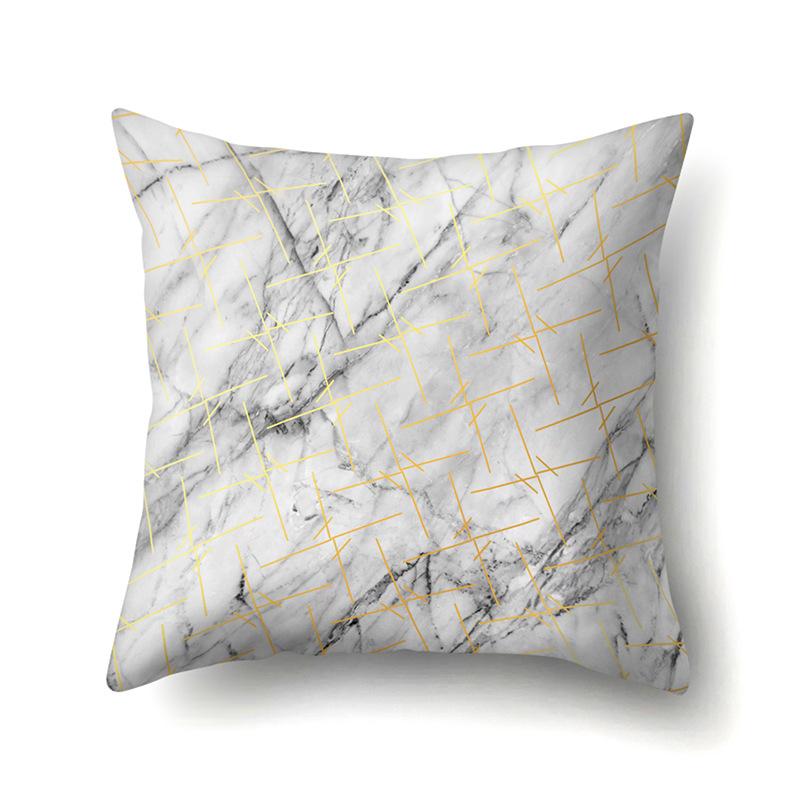 Nordic Pillow Ins Style Polyester Pillow Case Car Decoration Home Printed Car Waist Cushion Pillow Case