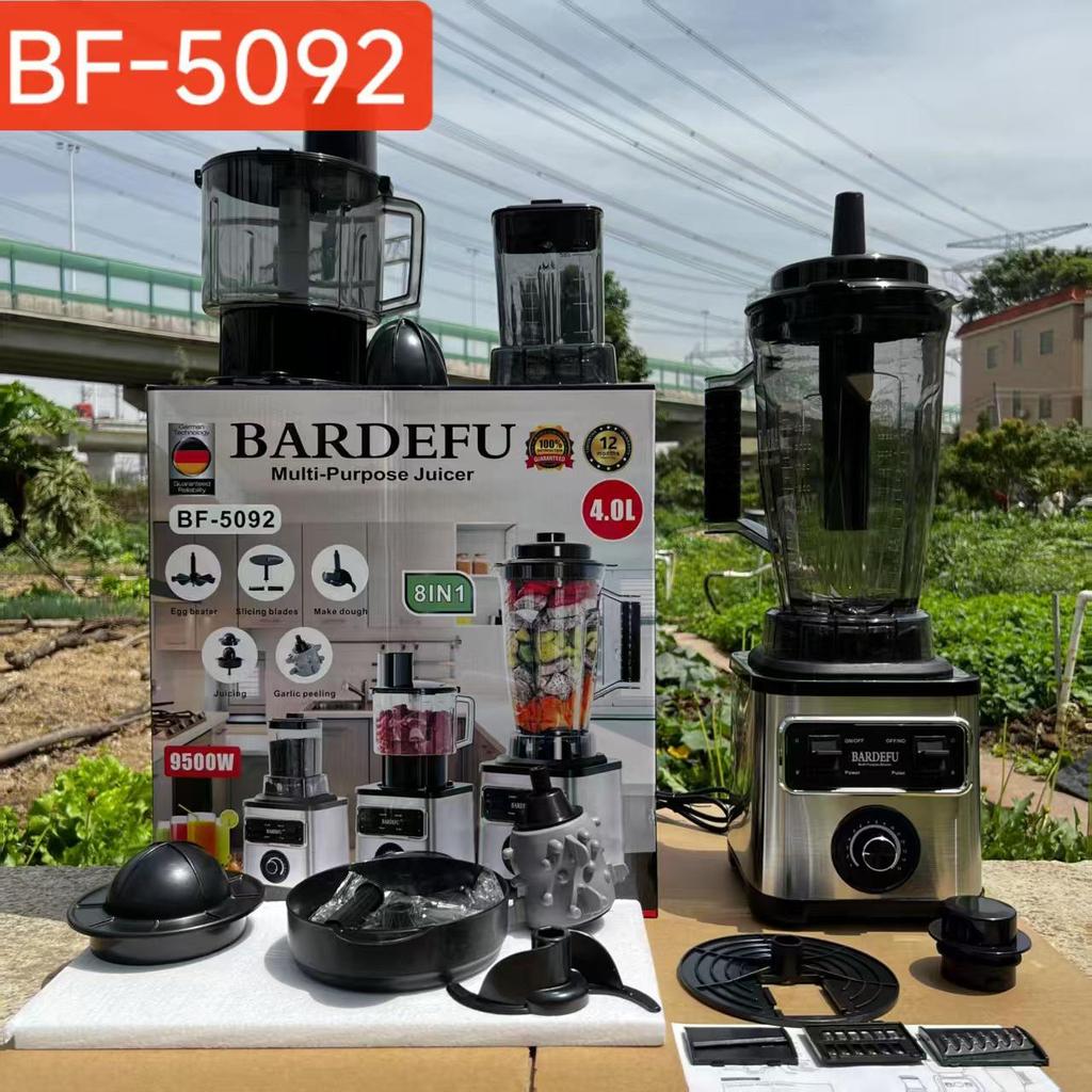 Frullatore, Mixer, Tritacarne, Tritaghiaccio e Spremiagrumi in Acciaio Inossidabile ad Alta Potenza 8 in 1 da 3L