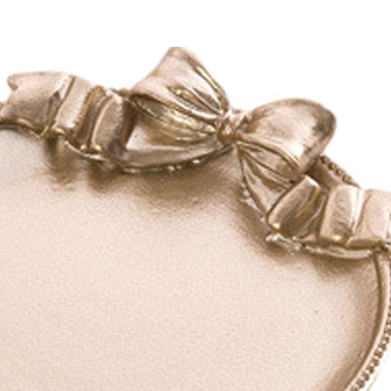 Decorative Bow Resin Jewelry Tray Matte Gold Ring Dish Trinket Holder Vintage Style Storage Organizer for Rings Earrings Necklaces Hairpins Gift