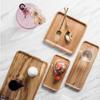 Wooden Serving Tray Rectangular Round Plate Tea Cup Saucer Tray Fruit Dessert Dinner Plate Food Storage Pallet Kitchen Tableware