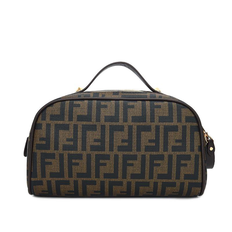 Vintage Print Large Capacity Portable Cosmetic Bag One Size