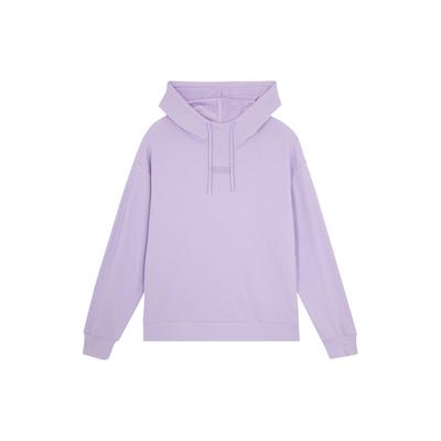 Basics Hoodie Solid Color Breathable Sports Casual Hooded Sweatshirt Women Hoodies Light-Lavender 588793-16