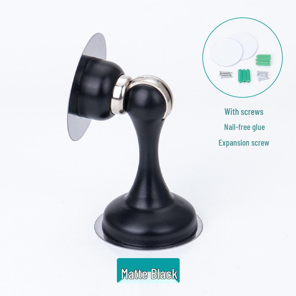 Silent Magnetic Stainless Steel Door Stopper - No-Drill, Anti-Collision, Thickened Design for Bedroom and Luxury Doors.