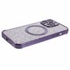 HRF Series for iPhone 13 Pro Max Case Electroplating TPU Magnetic Phone Cover Leopard Pattern