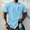 Men's Vintage Texture Printed Short Sleeve T Shirt Loose Fit Casual Summer Daily Wear Top Lightweight Breathable Fabric