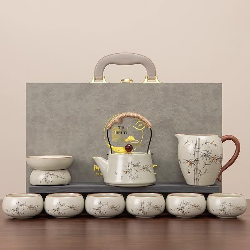 Фарфоровый чайный набор для кунг-фу Xuankunpai Fuzhu Ru Kiln