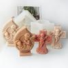 3D Fairy Candle Silicone Mold Cross Photo Frame Aromatherapy Plaster Soap Resin