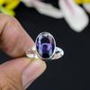Amethyst Gemstone Handmade 925 Sterling Silver Jewelry Ring Size 6.5 KG-352
