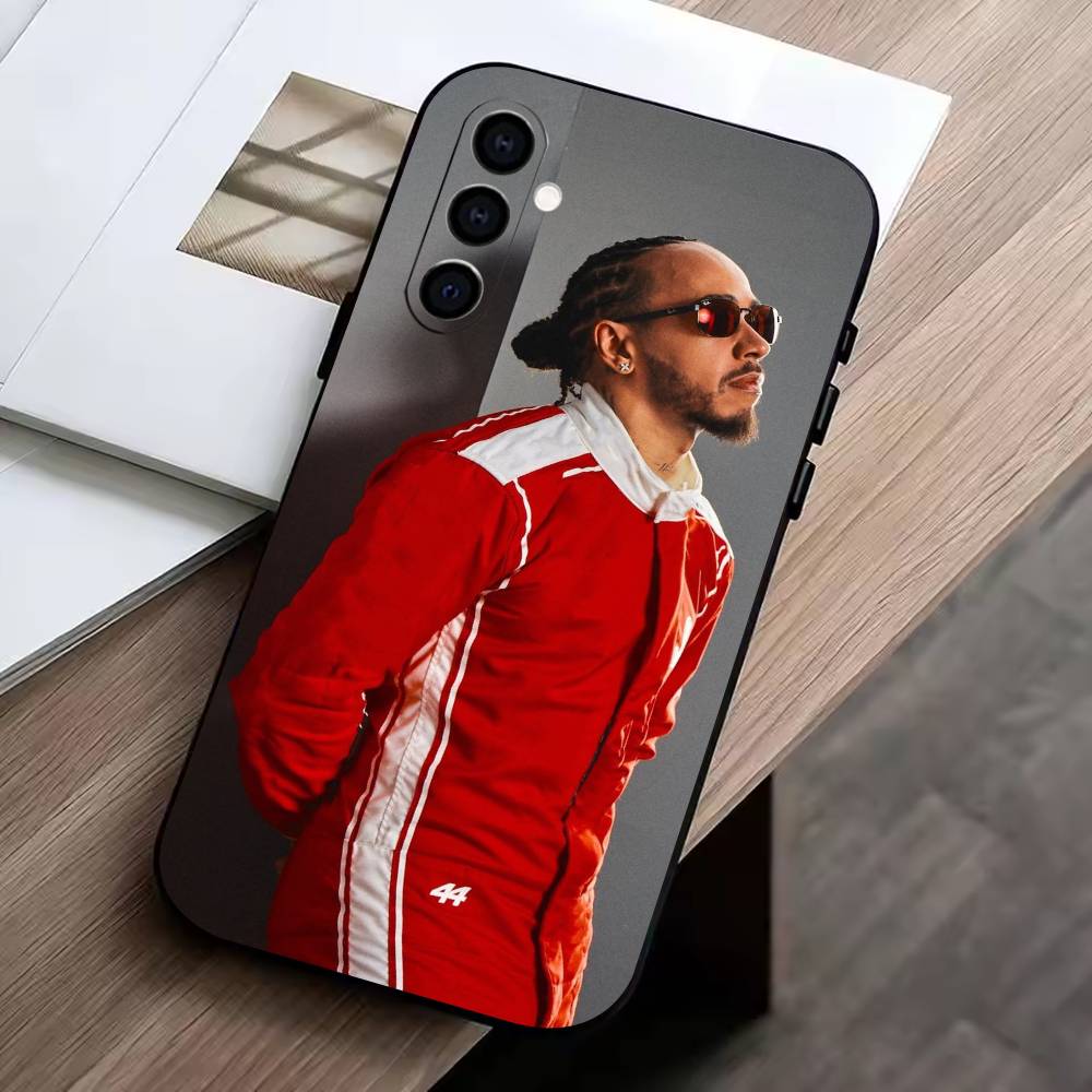 44 L-Lewis H-Hamilton  Phone Case Black Silicone Soft For Samsung Galaxy A73,A72,A71,A70,A53,A52,A51