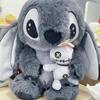 Grey Black Stitch Plush Toy Doll Soft Hug Pillow Sofa Cushion Sleep Companion Comfort Doll Room Desktop Decoration Festival Gift