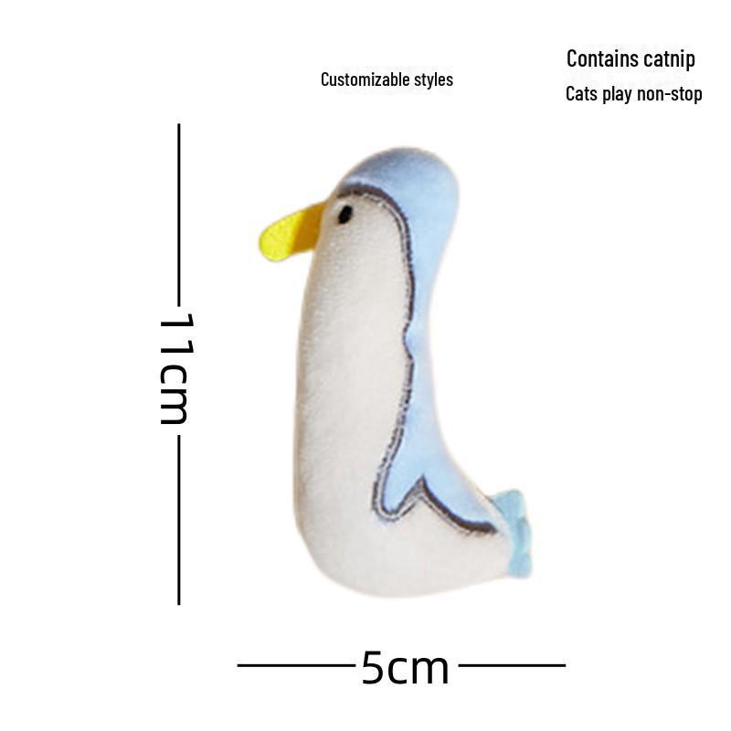 New Catnip Plush Toy: Cat Grass-Infused, Bite & Scratch Resistant, Self-Entertaining Doll for Cats