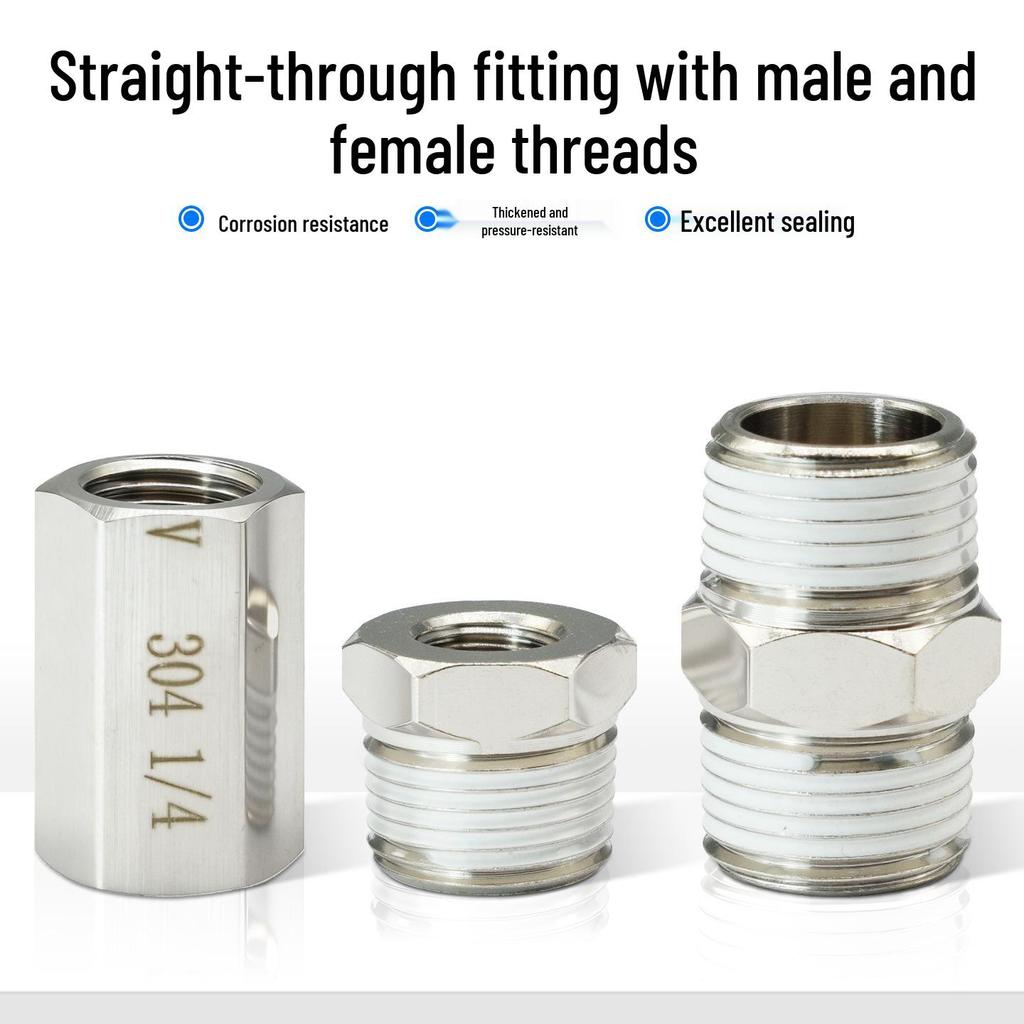 Pneumatic Threaded Straight Connector BU/BB Series