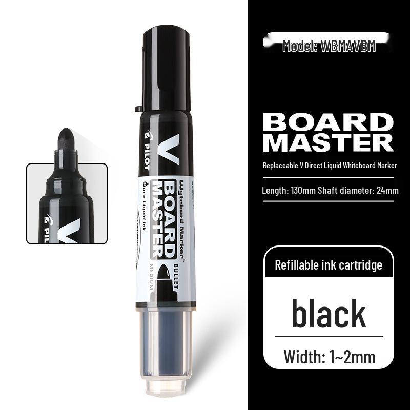 PILOT Hyaku Raku Raderbar Whiteboardpenna, Stor Kapacitet, Utbytbar Spets