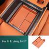 For Li Lixiang L6 L7 2024 ABS Car Under Center Console Organizer Storage Armrest Storage Box Auto Styling interior Accessories