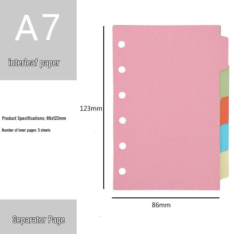 

A7 Loose-Leaf Notebook Refill: Lined, Grid, Blank, Financial Planner Pages, Kraft Paper